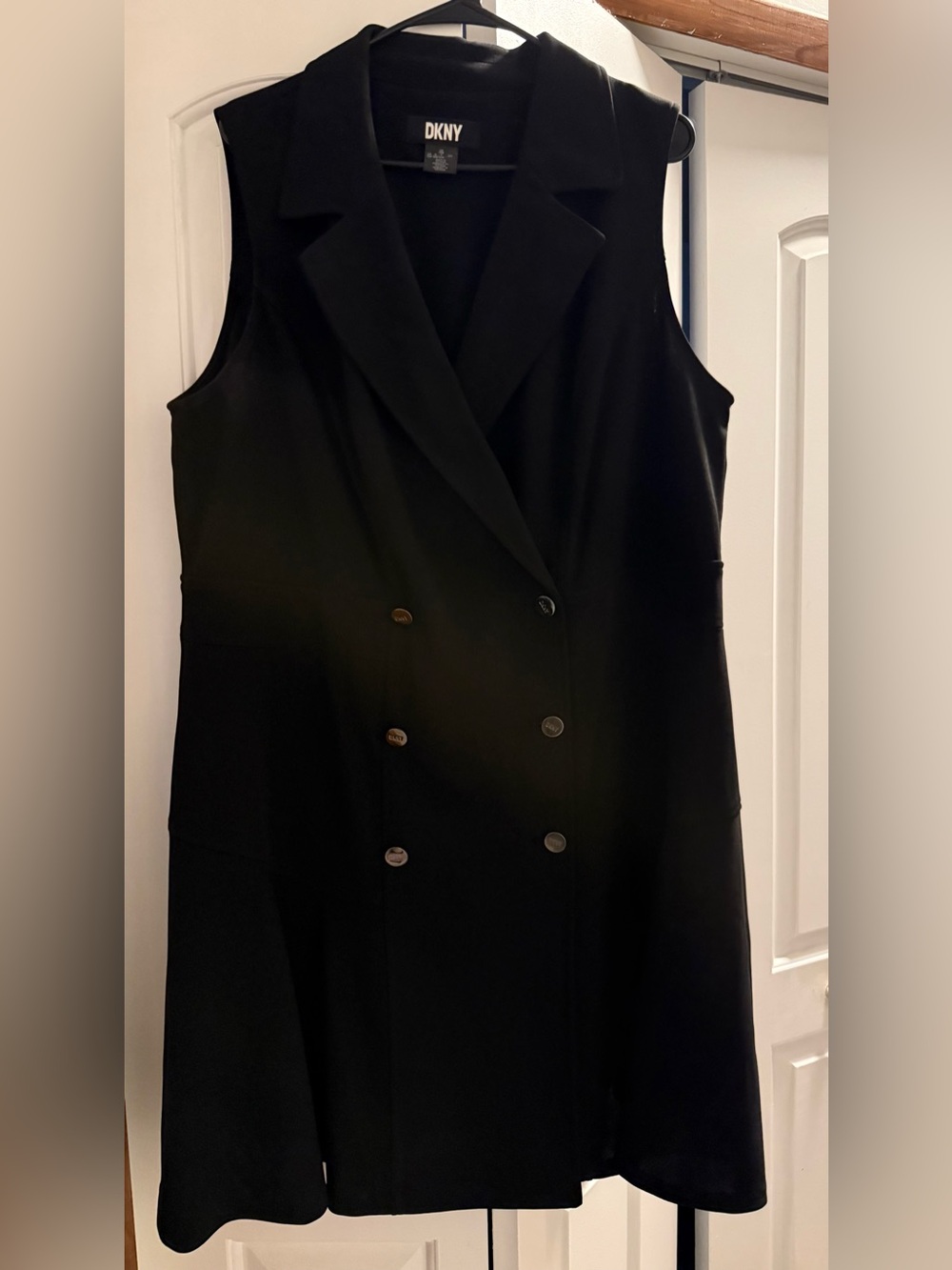 DKNY Black Sleeveless Vest-Style Dress